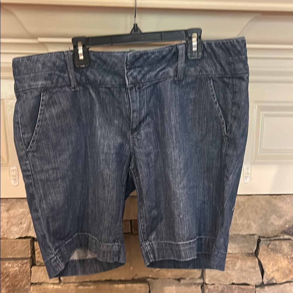 American Eagle Outfitters Blue Jean Shorts with Cuffed Hem
